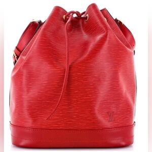 Louis Vuitton Red Epi Noe Large Bucket Bag